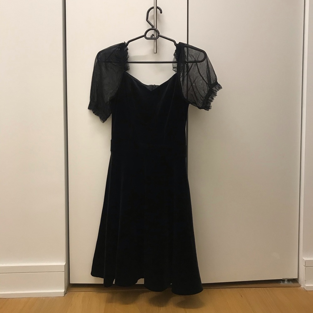 Black velvet dress